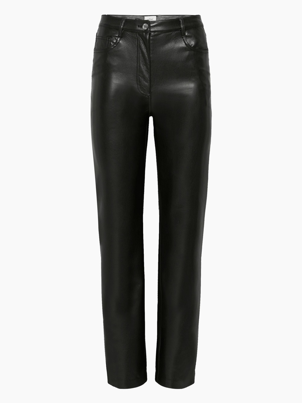 Aritzia Wilfred Melina Pant High Waist Black Vegan Faux Leather Size 2